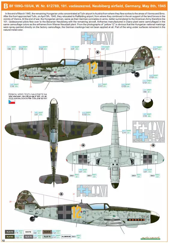 Eduard 82161 Messerschmitt Bf 109G-10 WNF/Diana, ProfiPACK edition, 1:48