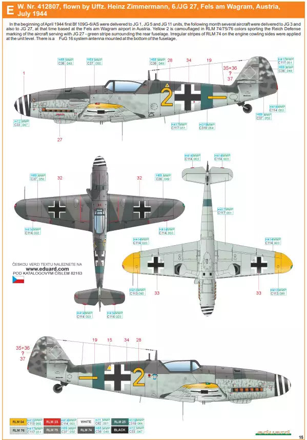Eduard 82163 Messerschmitt Bf 109G-6/ AS, ProfiPACK edition, 1:48