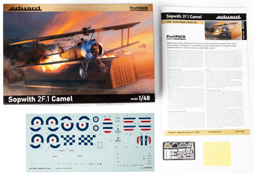 Inhalt: Eduard 82173 Sopwith 2F.1 Camel - ProfiPACK edition, 1:48