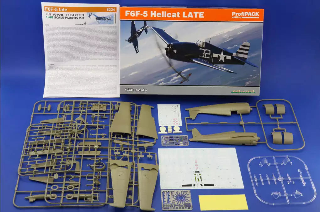 Inhalt: Eduard 8224 Grumman F6F-5 late ProfiPACK edition, 1:48