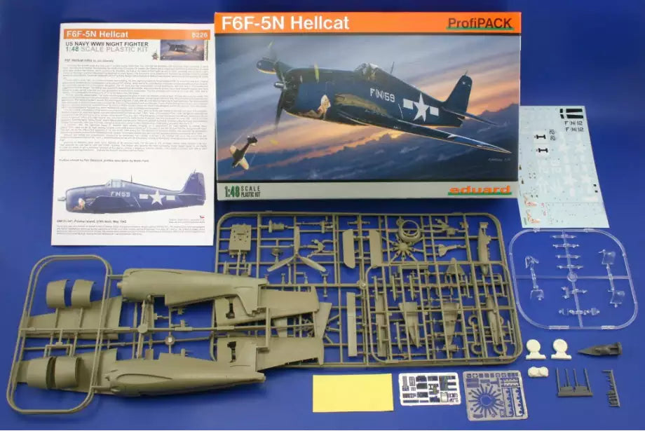 Inhalt: Eduard 8226 Grumman F6F-5N Nightfighter, ProfiPACK edition, 1:48