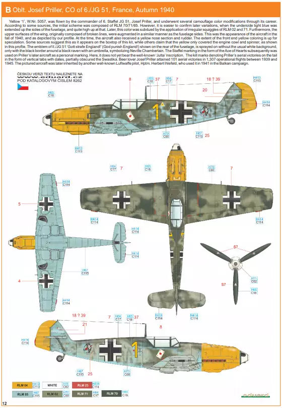 Eduard 8262 Messerschmitt Bf 109E-3, ProfiPACK edition, 1:48