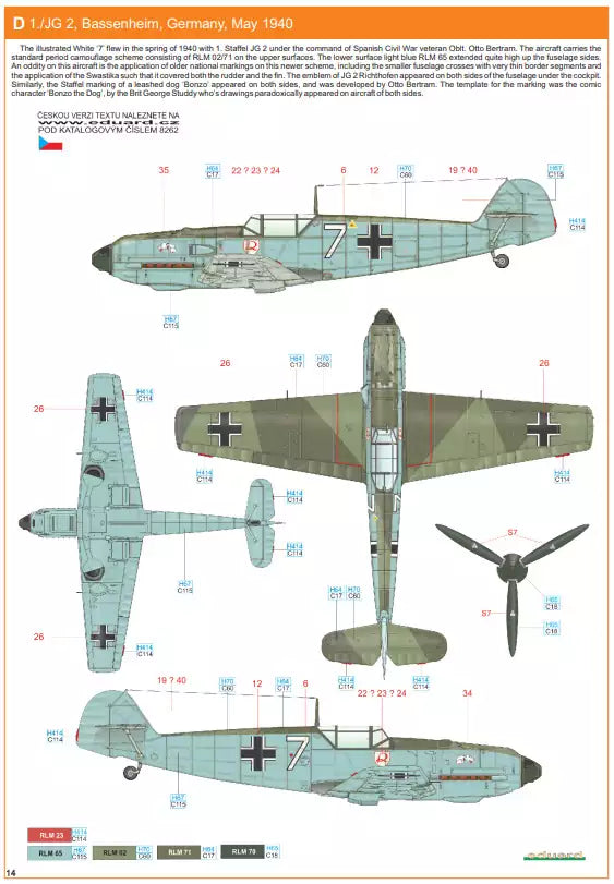 Eduard 8262 Messerschmitt Bf 109E-3, ProfiPACK edition, 1:48