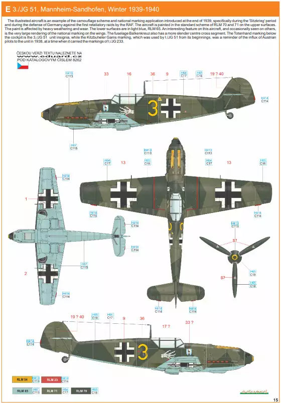 Eduard 8262 Messerschmitt Bf 109E-3, ProfiPACK edition, 1:48