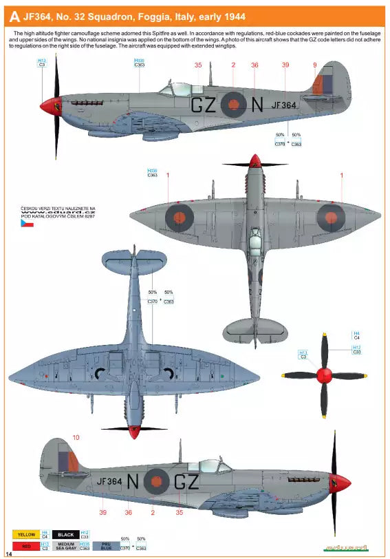 Eduard 8287 Spitfire HF Mk.VIII, ProfiPACK edition, 1:48