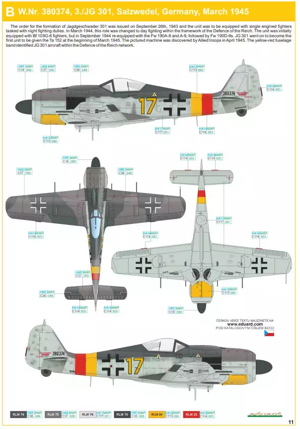 Eduard 84122 Focke-Wulf Fw 190A-8, Weekend edition, 1:48