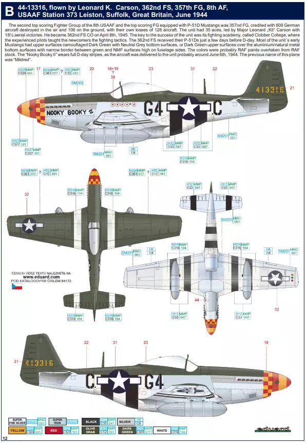 Eduard 84172 P-51D-5 Mustang, Weekend edition, 1:48