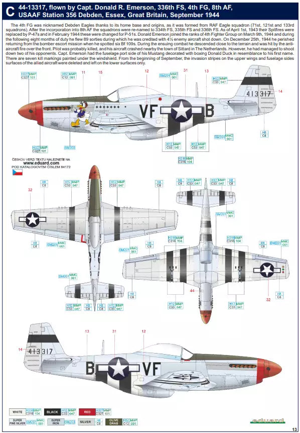 Eduard 84172 P-51D-5 Mustang, Weekend edition, 1:48