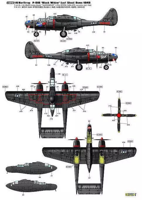 Great Wall Hobby L4810 Northrop P-61B "Black Widow"- Last Shoot Down 1945, 1:48
