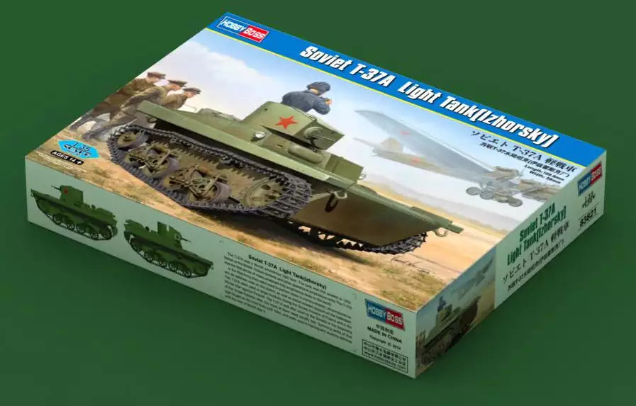 Inhalt: Hobby Boss 83821 Soviet T-37A Light Tank (Izhorsky), 1:35