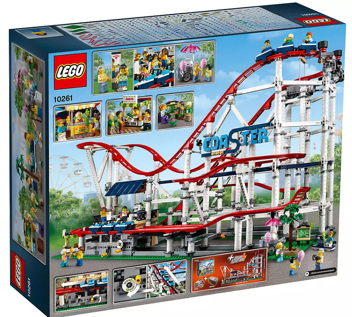 Box Rückansicht: LEGO Creator 10261 Achterbahn