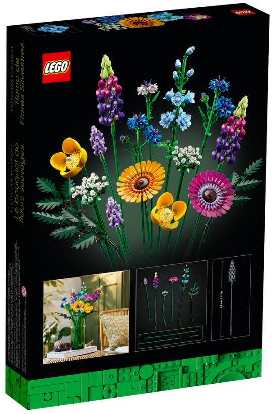 Box Rückseite: LEGO Icons 10313 Wildblumenstrauß