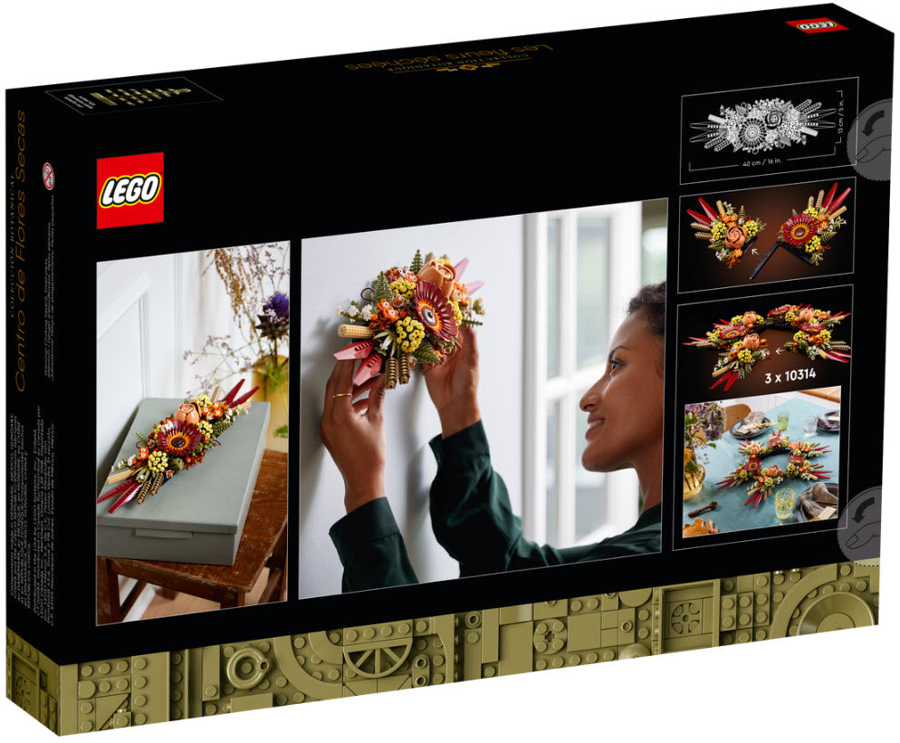 Box Rückseite: LEGO Icons 10314 Trockenblumengesteck