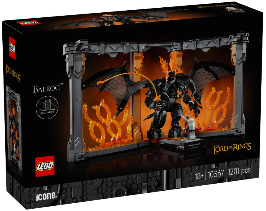 LEGO Icons 10367 Der Herr der Ringe: Balrog Bücherstütze