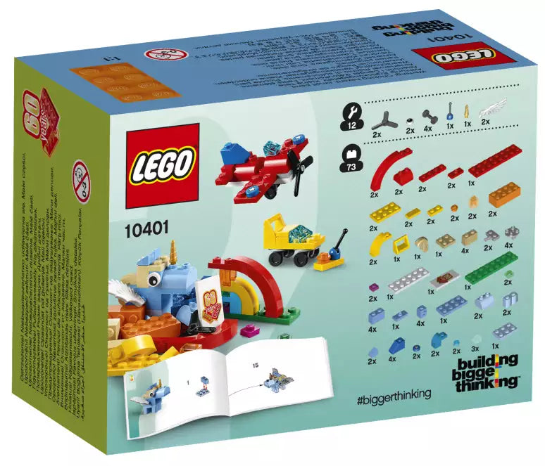 Box Rückansicht: LEGO Classic 10401 Spaß mit dem Regenbogen