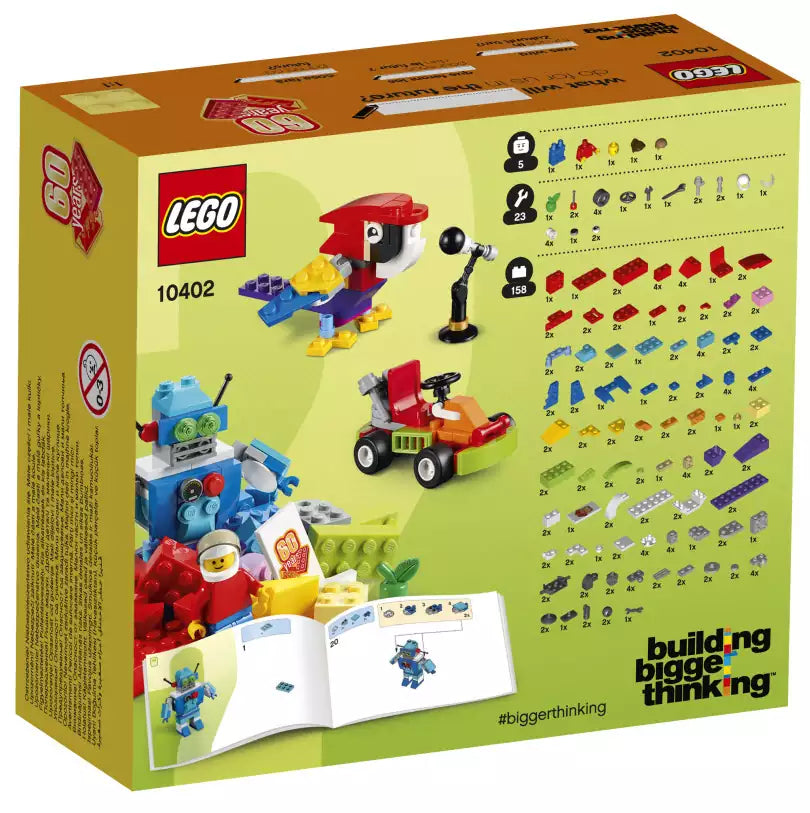 Box Rückansicht: LEGO Classic 10402 Spaß in der Zukunft