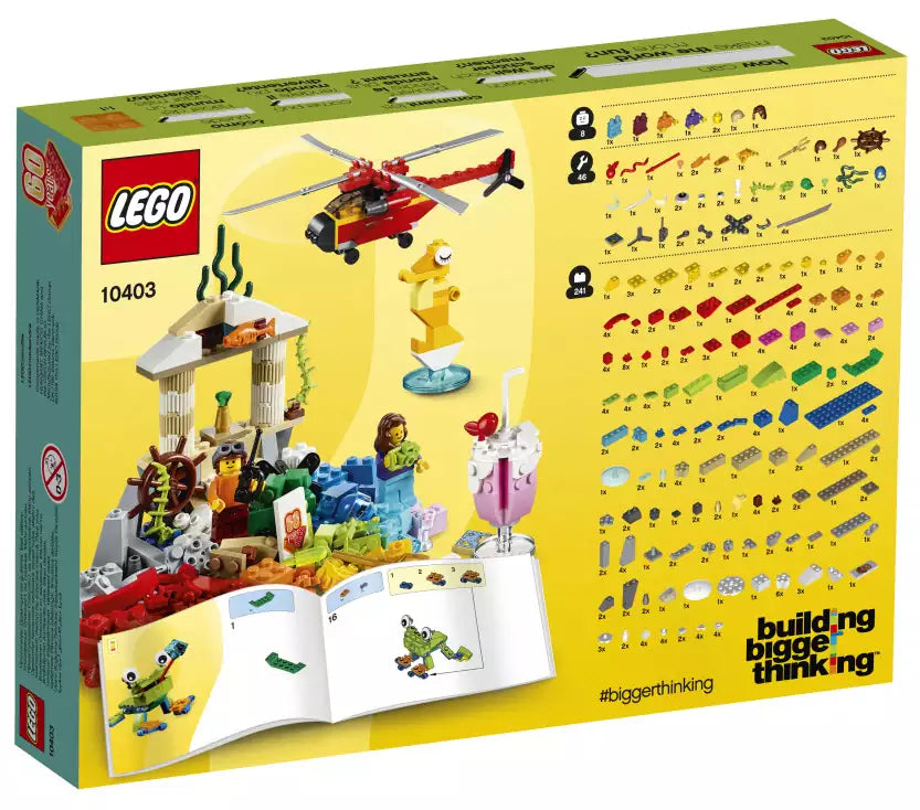 Box Rückansicht: LEGO Classic 10403 Spaß in der Welt