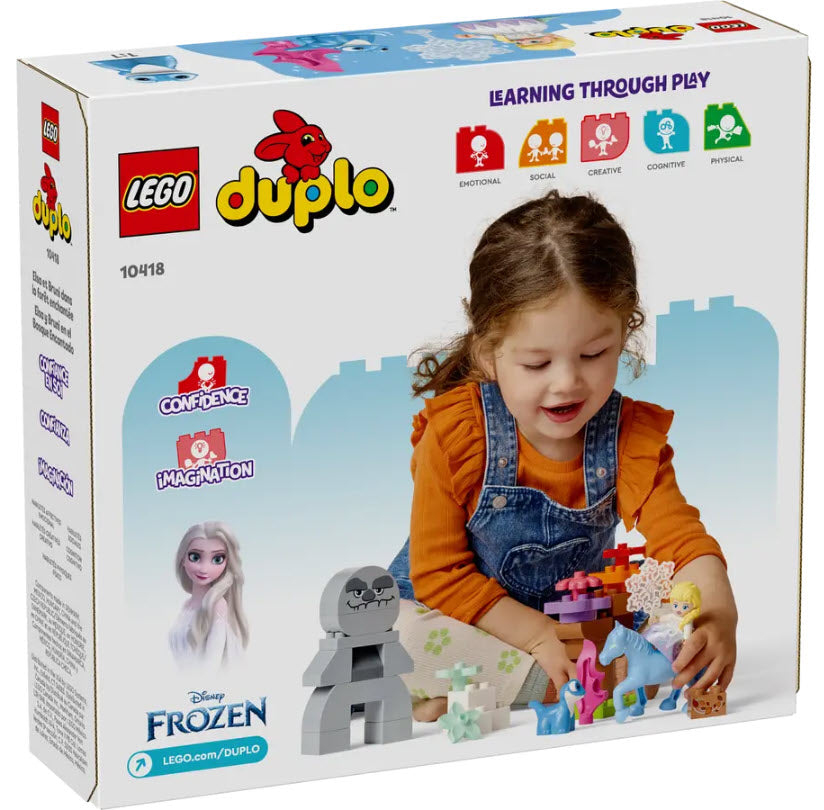 Box Rückansicht: LEGO DUPLO Princess 10418 Elsa und Bruni im Zauberwald