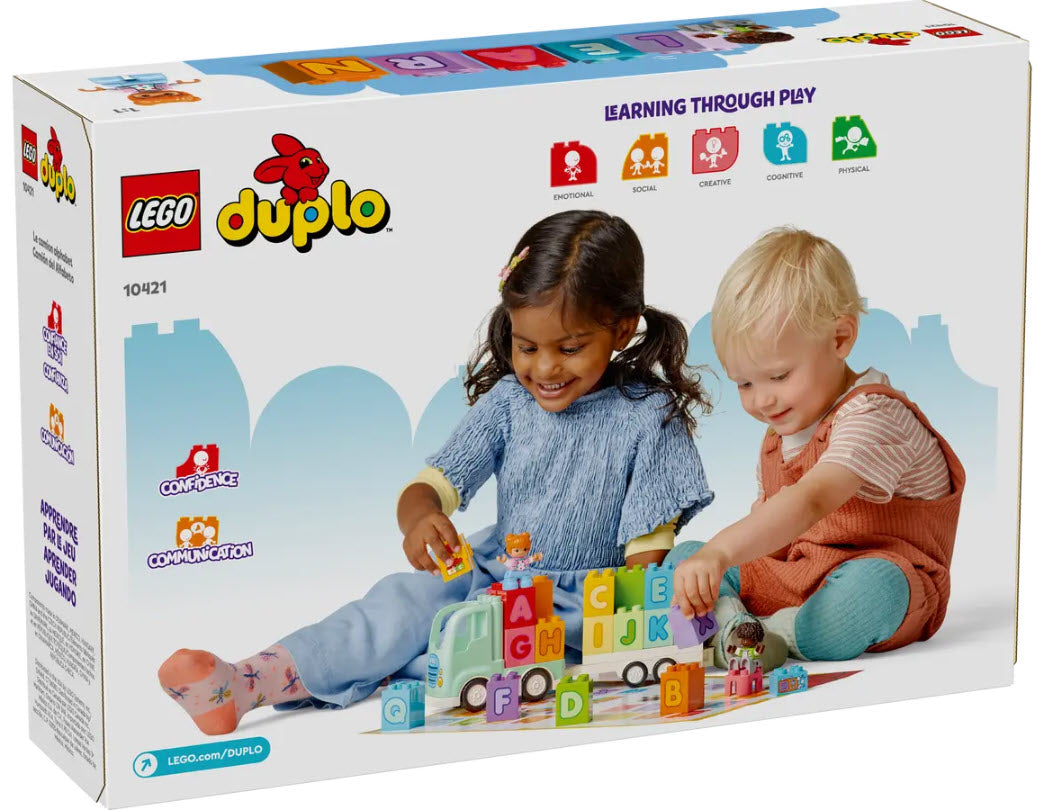 Box Rückseite: LEGO DUPLO 10421 ABC-Lastwagen