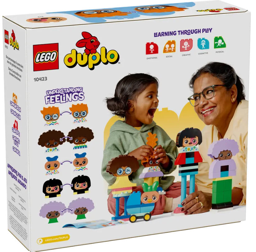 Box Rückseite: LEGO DUPLO 10423 Baubare Menschen mit großen Gefühlen