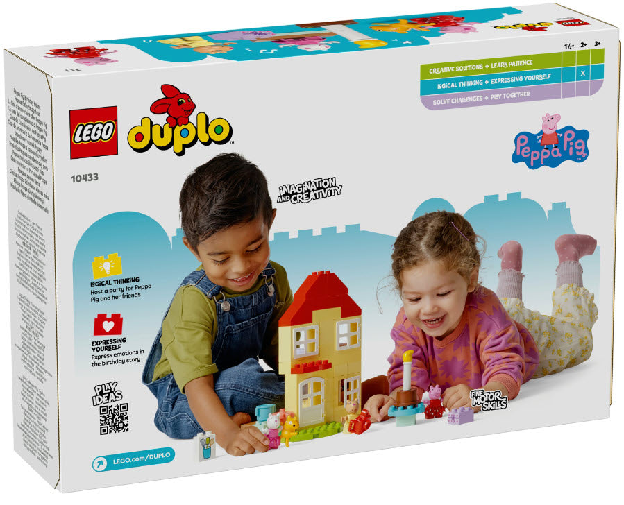 Box Rückseite: LEGO DUPLO 10433 Peppas Geburtstagshaus