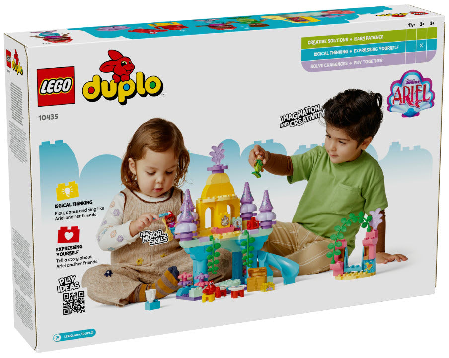Box Rückseite: LEGO DUPLO 10435 Arielles magischer Unterwasserpalast