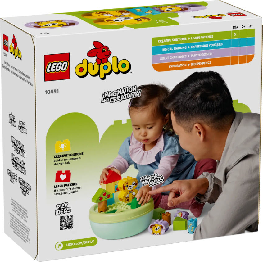 Box Rückseite: LEGO DUPLO 10441 Formsortierer: Welpenhaus