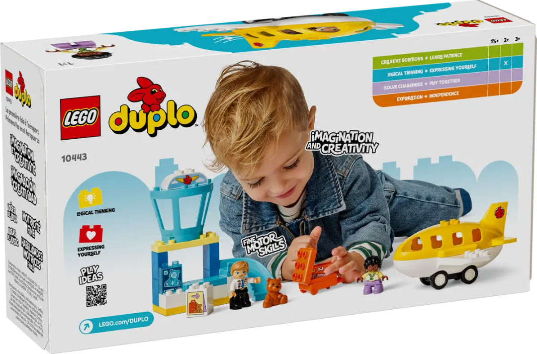 Box Rückseite: LEGO DUPLO 10443 Erster Besuch im Flughafen