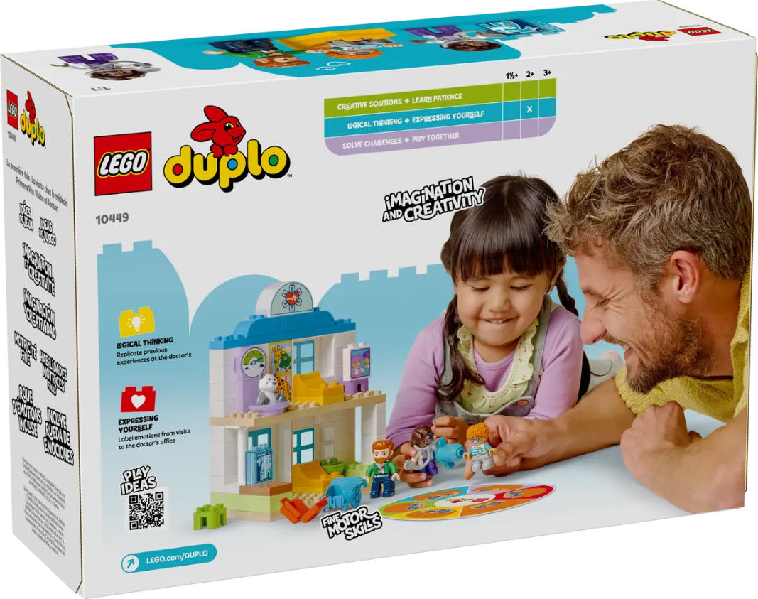 Box Rückseite: LEGO DUPLO 10449 Erster Arztbesuch