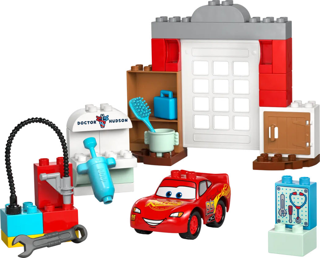 Inhalt: LEGO DUPLO Cars 10456 McQueens Besuch in Docs Werkstatt