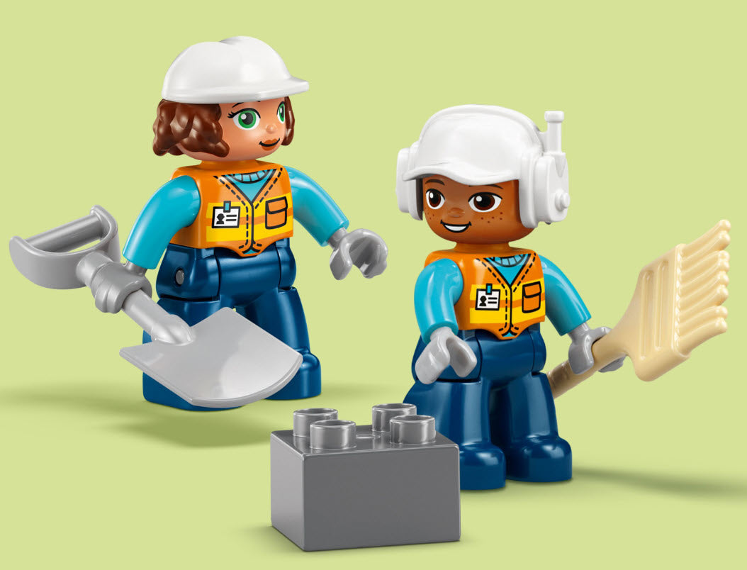 Figuren: LEGO DUPLO 10476 Baustelle mit Baufahrzeugen – 3-in-1-Set
