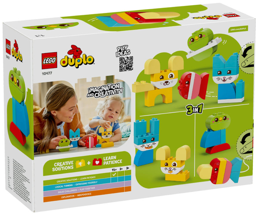 Box Rückseite: LEGO DUPLO 10477 3-in-1 Kreative Tiere