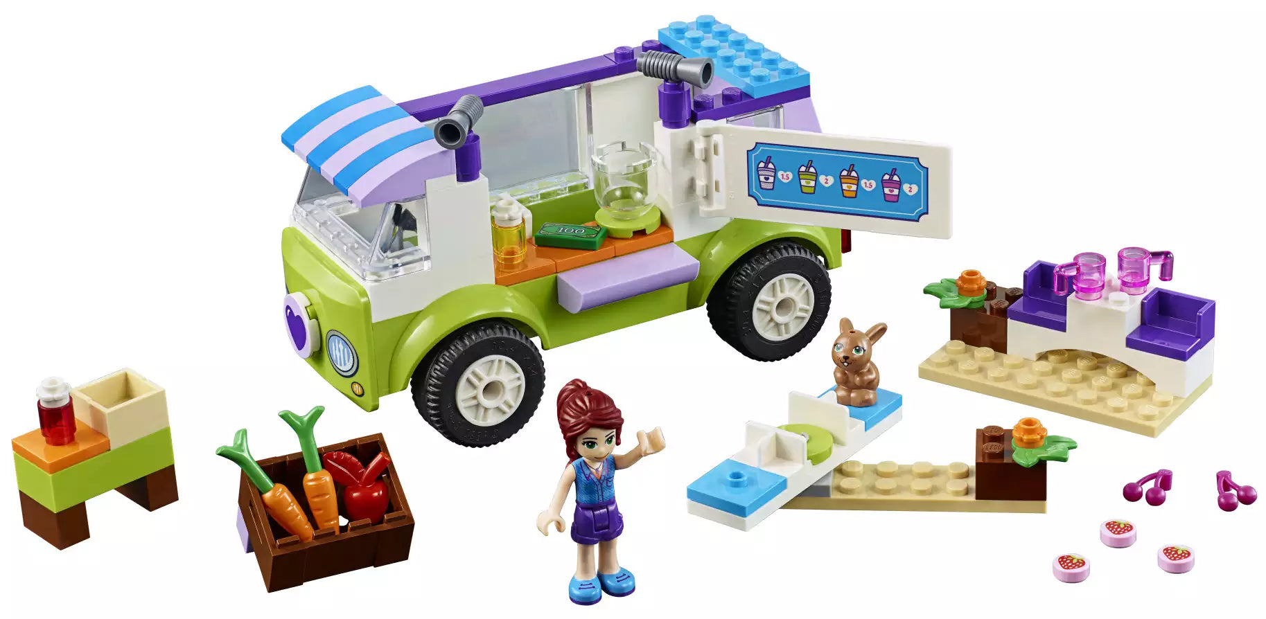 Inhalt: LEGO Junior 10749 Mias Bio Foodtruck