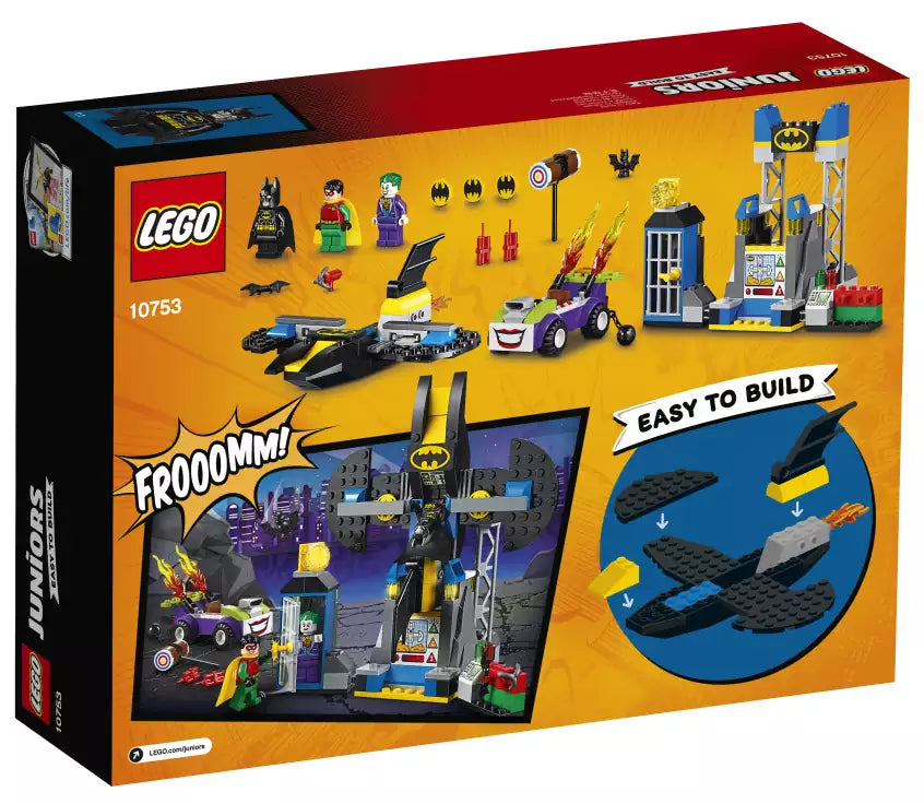 Box Rückansicht: LEGO Junior 10753 Der Joker und die Bathöhle