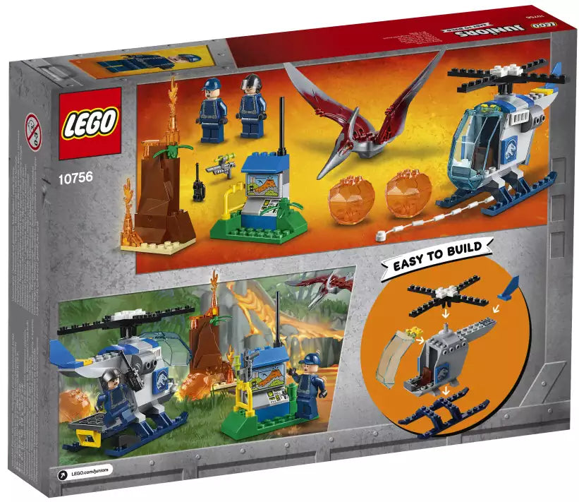 Box Rückansicht: LEGO Juniors 10756 Flucht vor dem Pteranodon