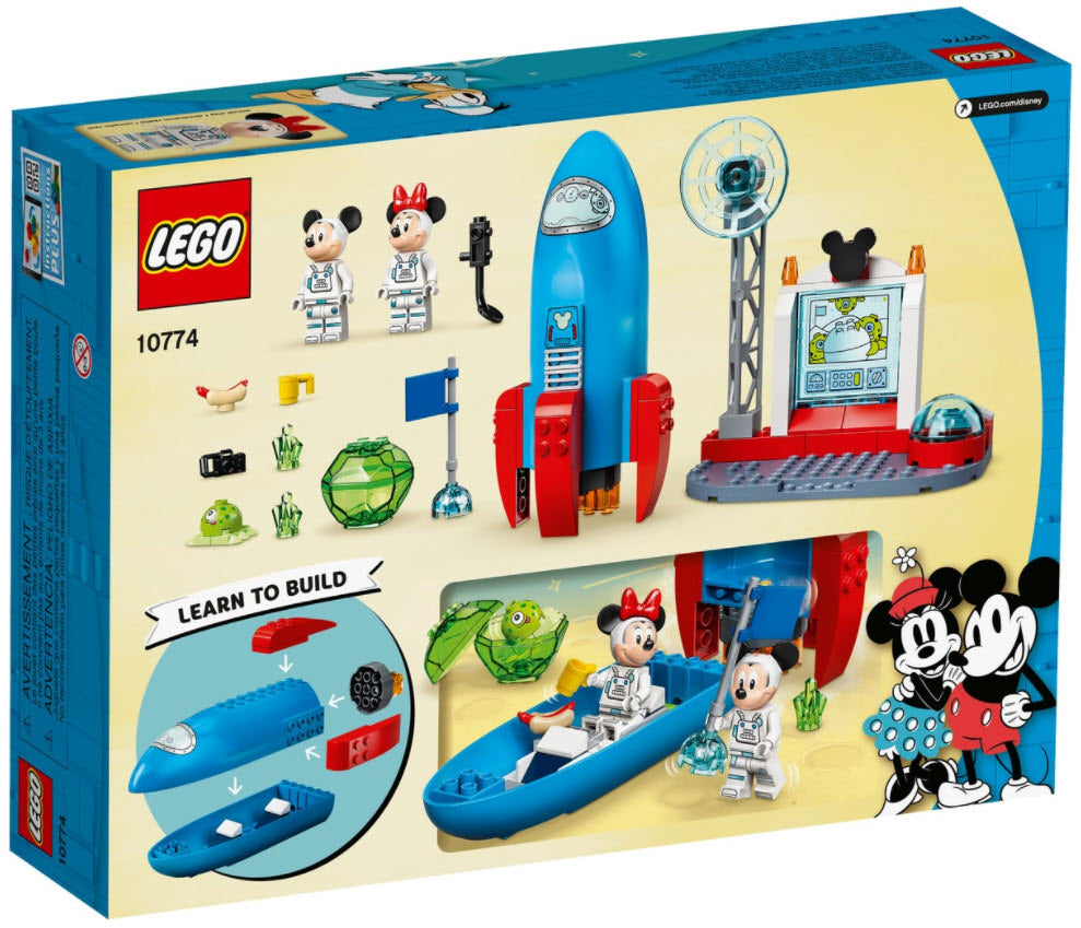 Box Rückansicht: LEGO Disney 10774 Mickys und Minnies Weltraumrakete