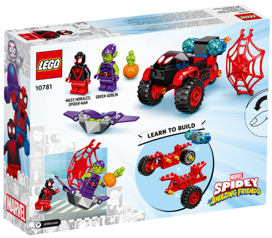 Box Rückseite: LEGO Super Heroes 10781 Miles Morales: Spider-Mans Techno-Trike