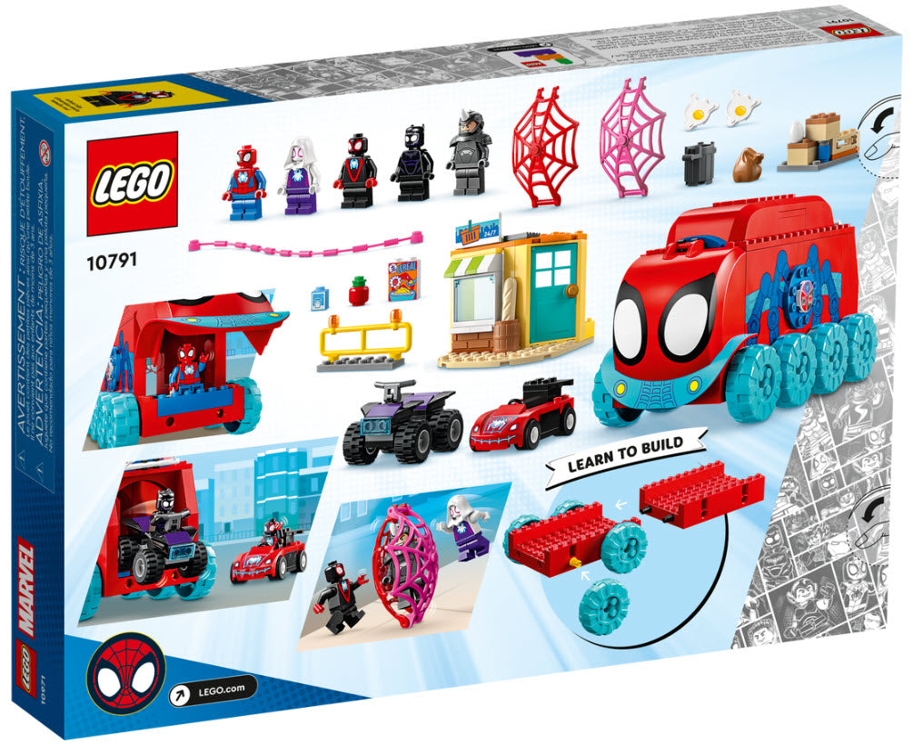 Box Rückseite: LEGO Super Heroes 10791 Spideys Team-Truck