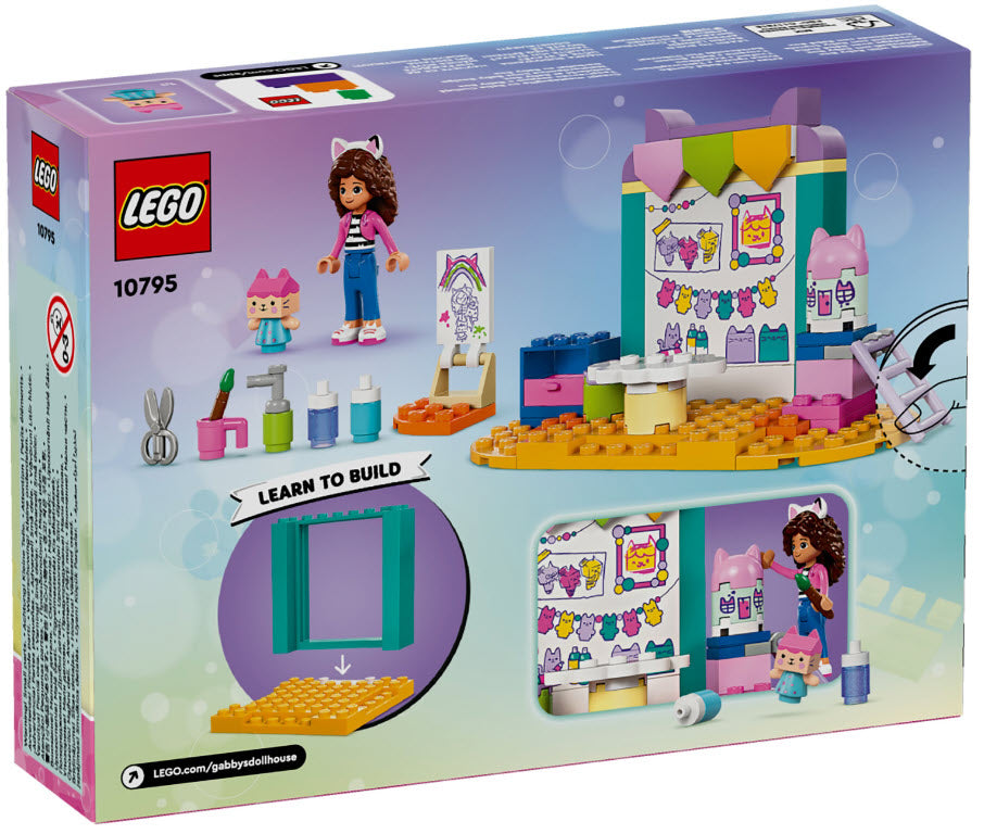 Box Rückansicht: LEGO Gabby's Dollhouse 10795 Bastelspaß mit Baby Box