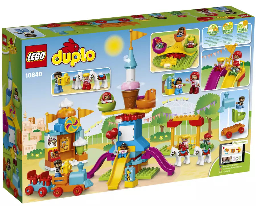 Box Rückansicht: LEGO DUPLO 10840 Großer Jahrmarkt