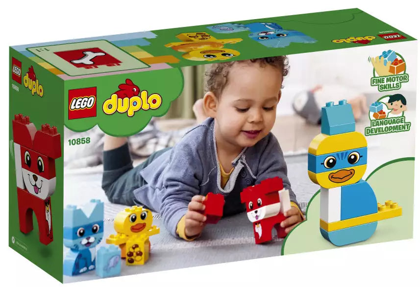 Box Rückansicht: LEGO DUPLO 10858 Meine ersten Tiere - Farben lernen