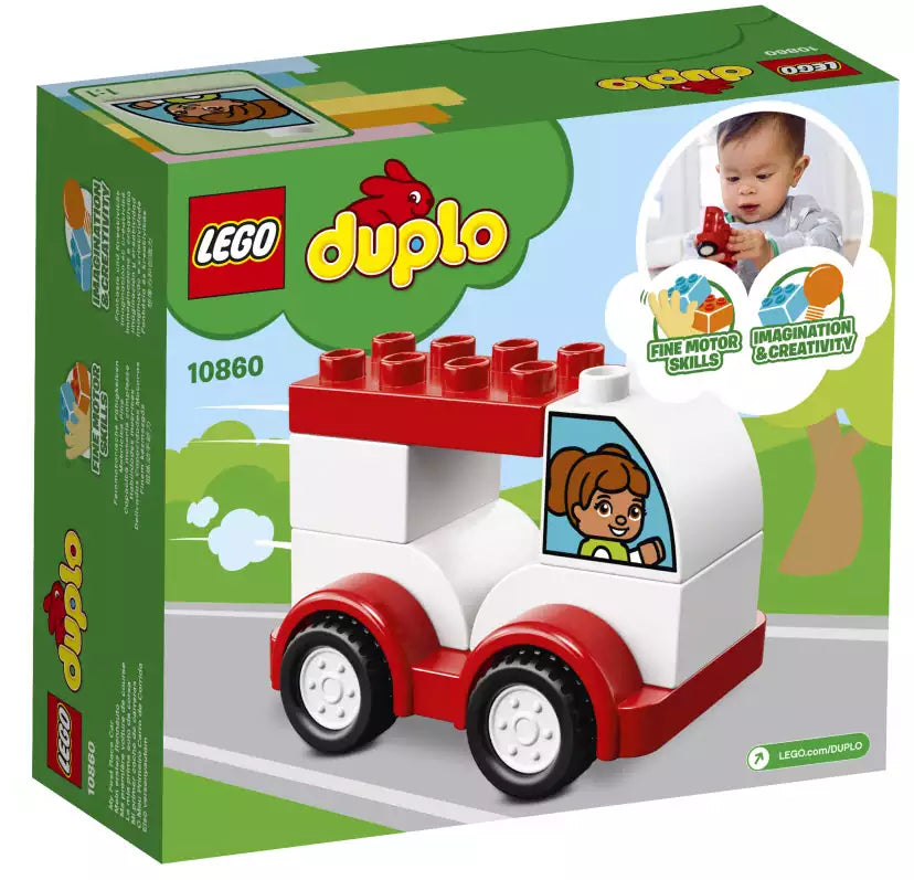 Box Rückansicht: LEGO DUPLO 10860 Mein erstes Rennauto