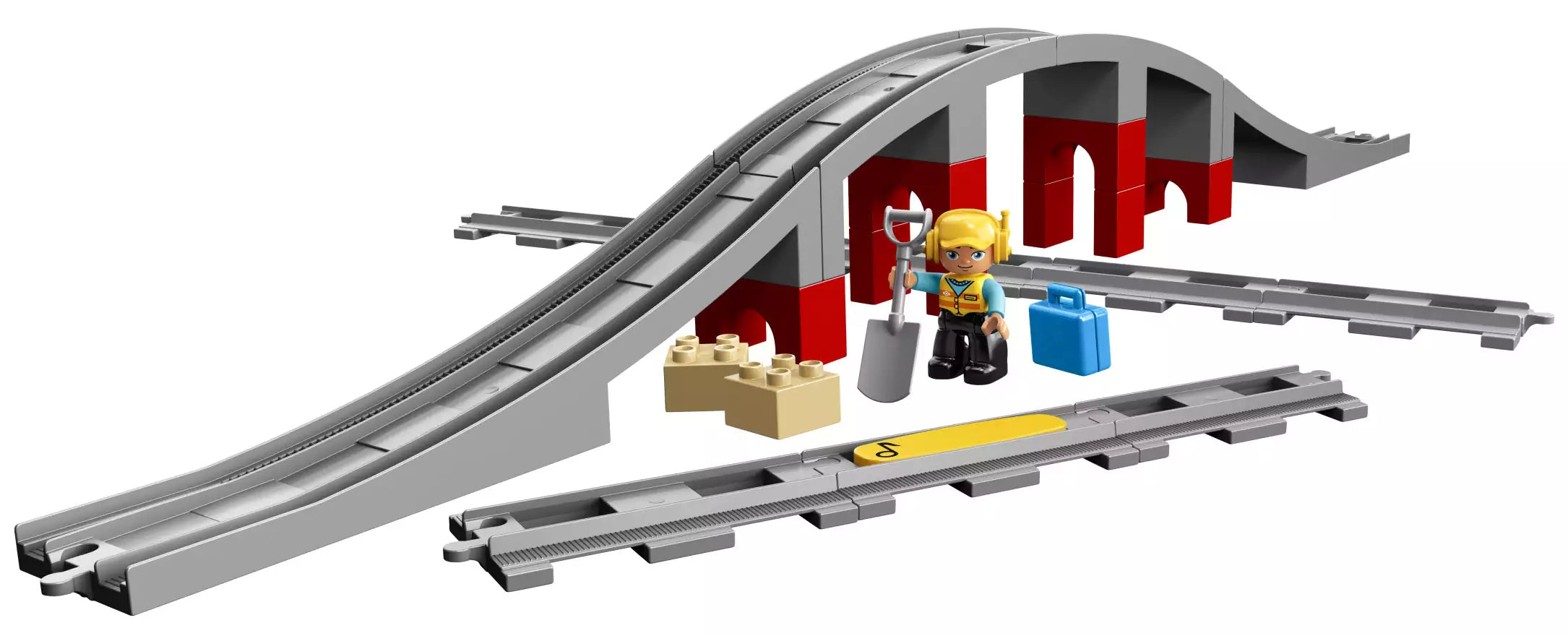 Inhalt: LEGO DUPLO Eisenbahn 10872 Eisenbahnbrücke und Schienen