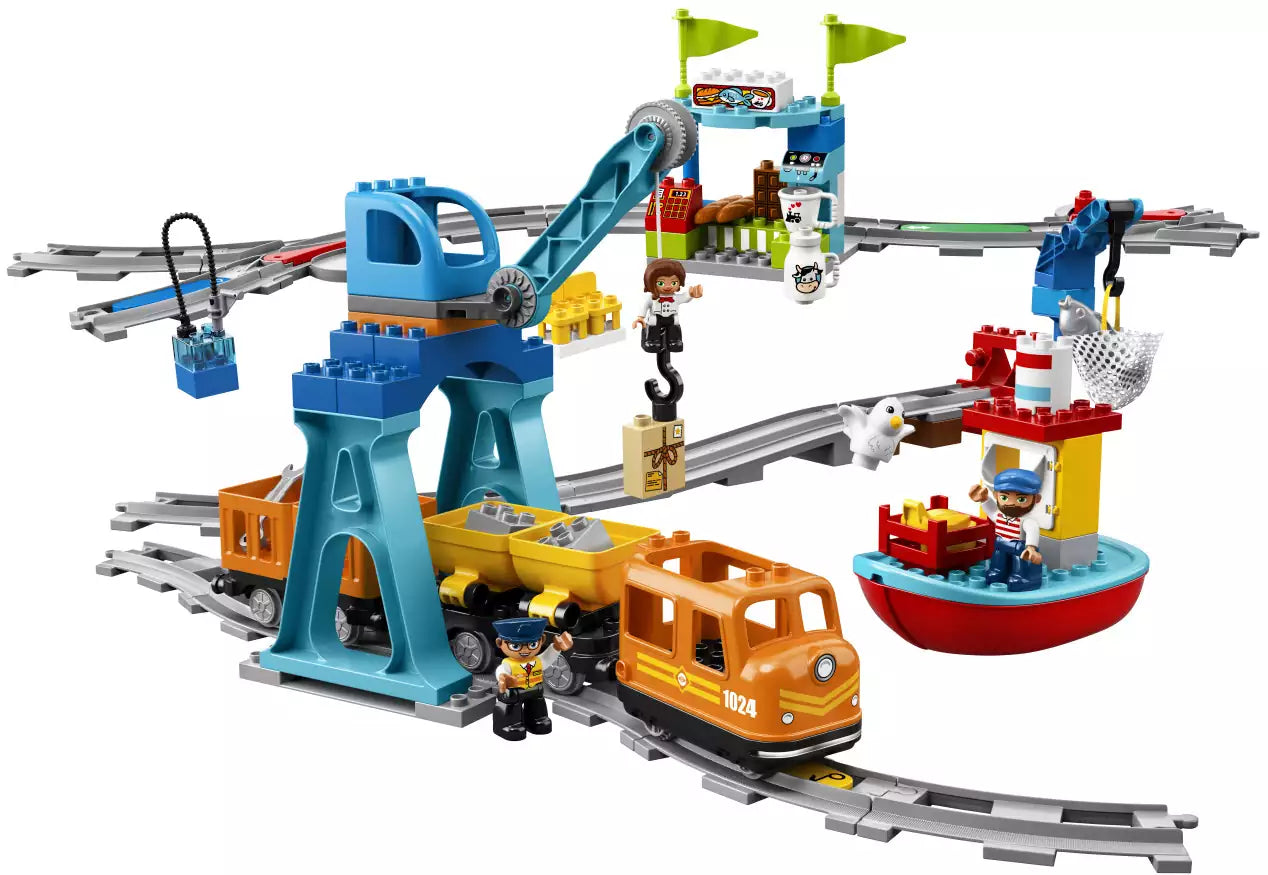 Inhalt: LEGO DUPLO Eisenbahn 10875 Güterzug