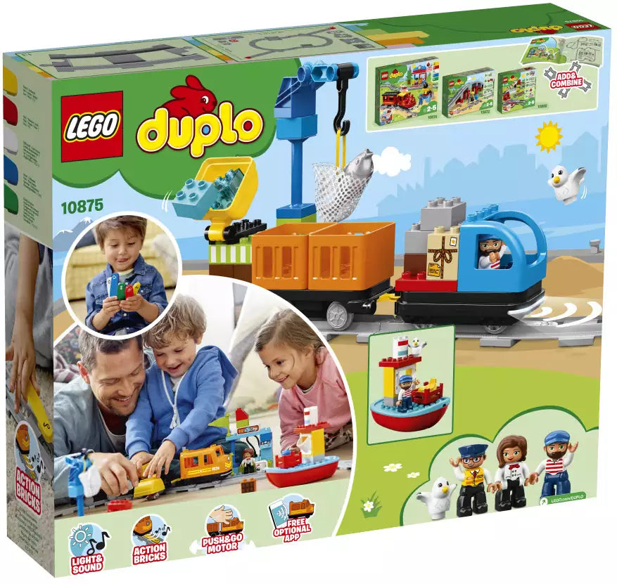 Box Rückansicht: LEGO DUPLO Eisenbahn 10875 Güterzug