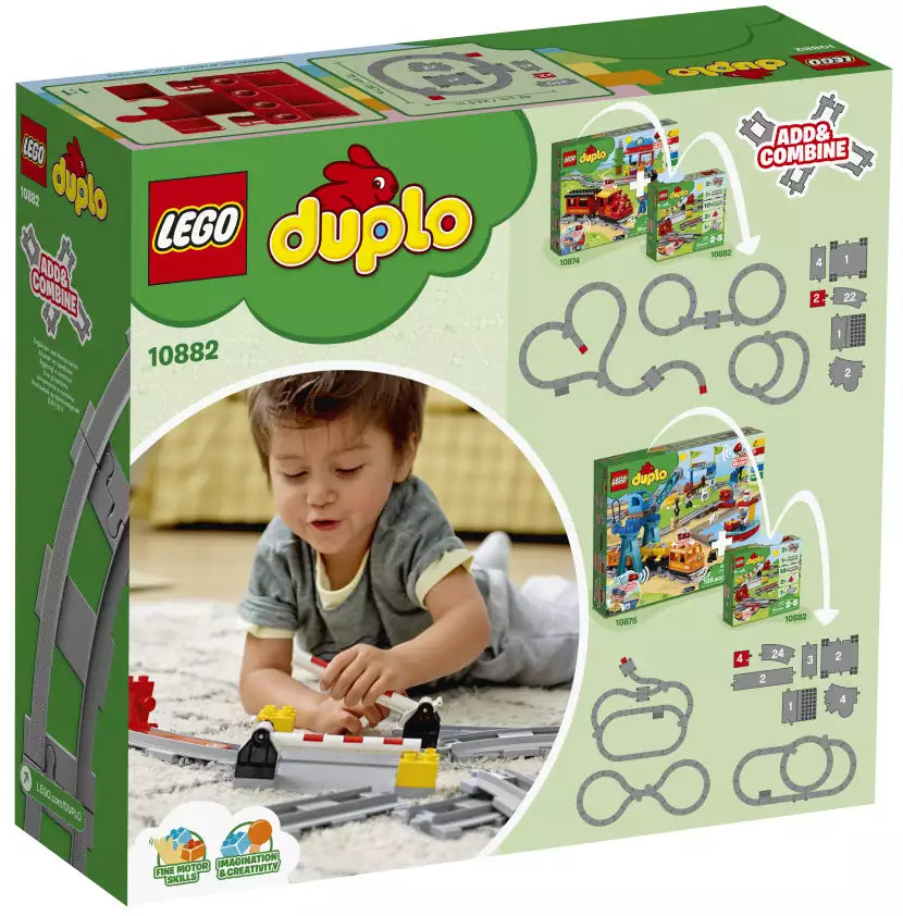 Box Rückansicht: LEGO DUPLO Eisenbahn 10882 Eisenbahn Schienen