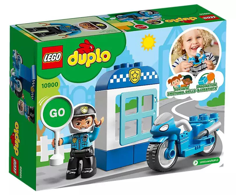 Box Rückseite: LEGO DUPLO 10900 Polizeimotorrad