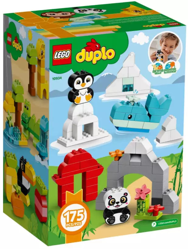 Box Rückansicht: LEGO DUPLO 10934 Bausteine - Großer Tierspaß