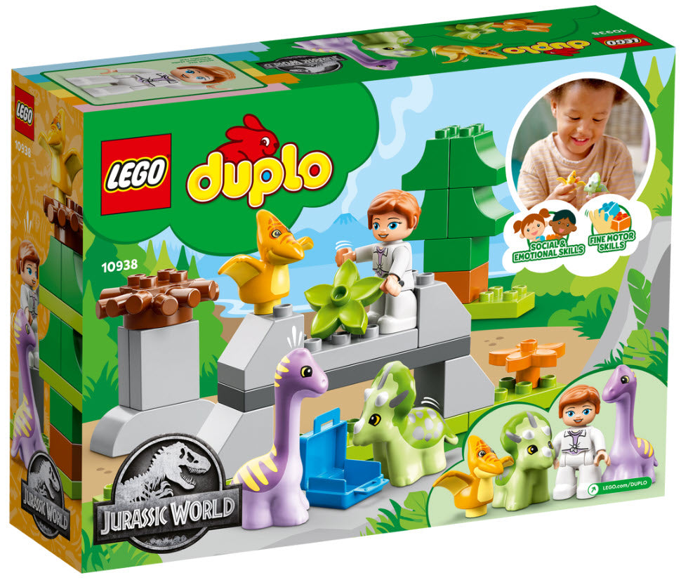 Box Rückansicht: LEGO DUPLO 10938 Dinosaurier Kindergarten