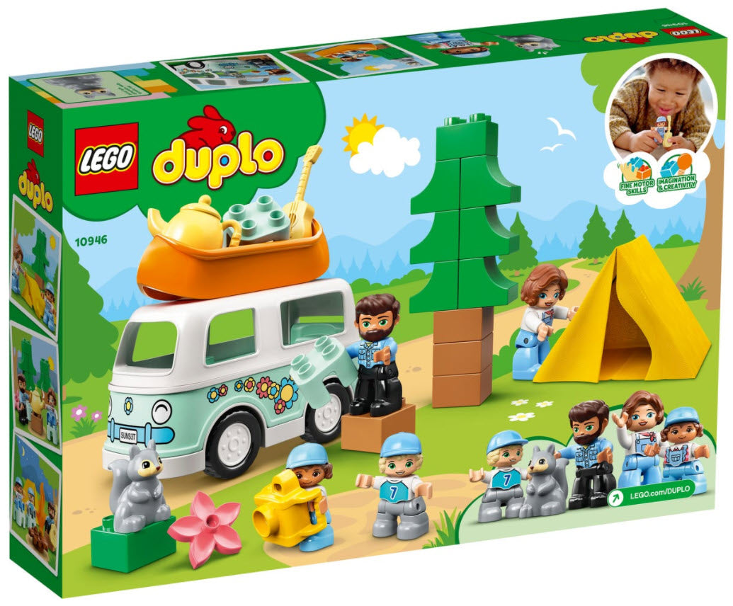 Box Rückansicht: LEGO DUPLO 10946 Familienabenteuer mit Campingbus